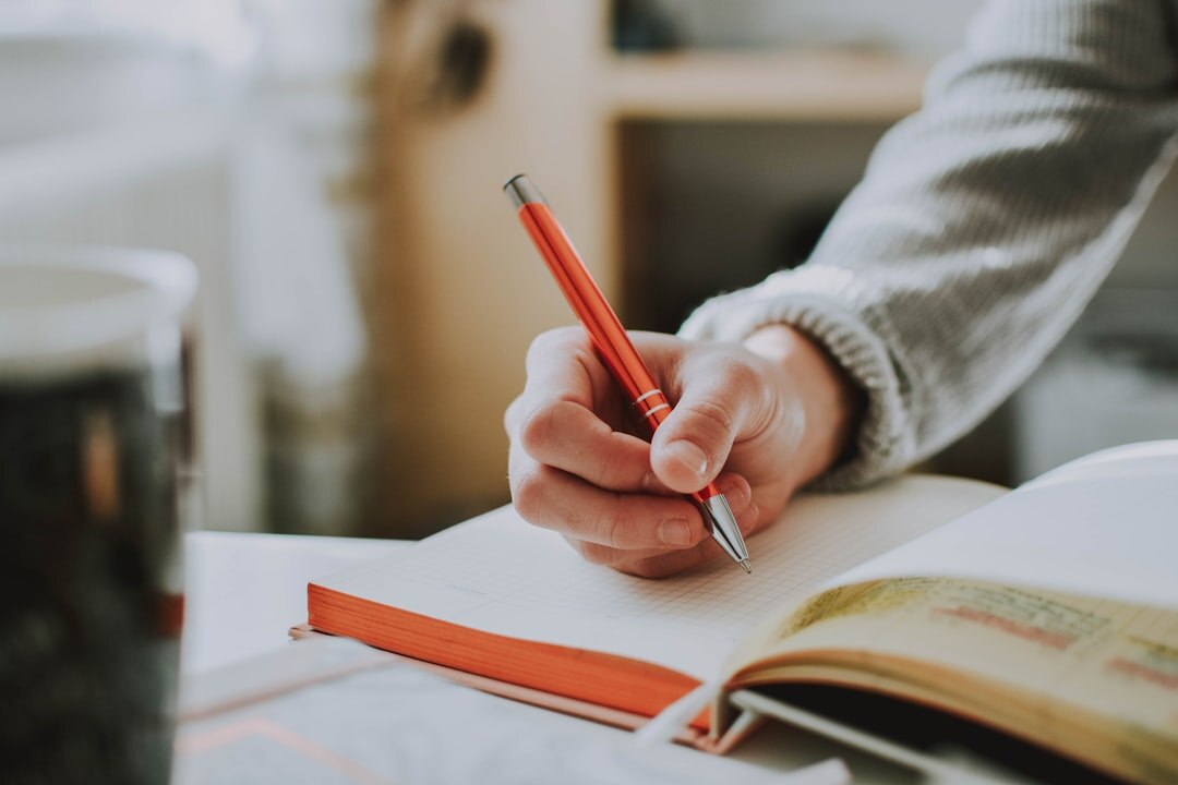 writer editing manuscript