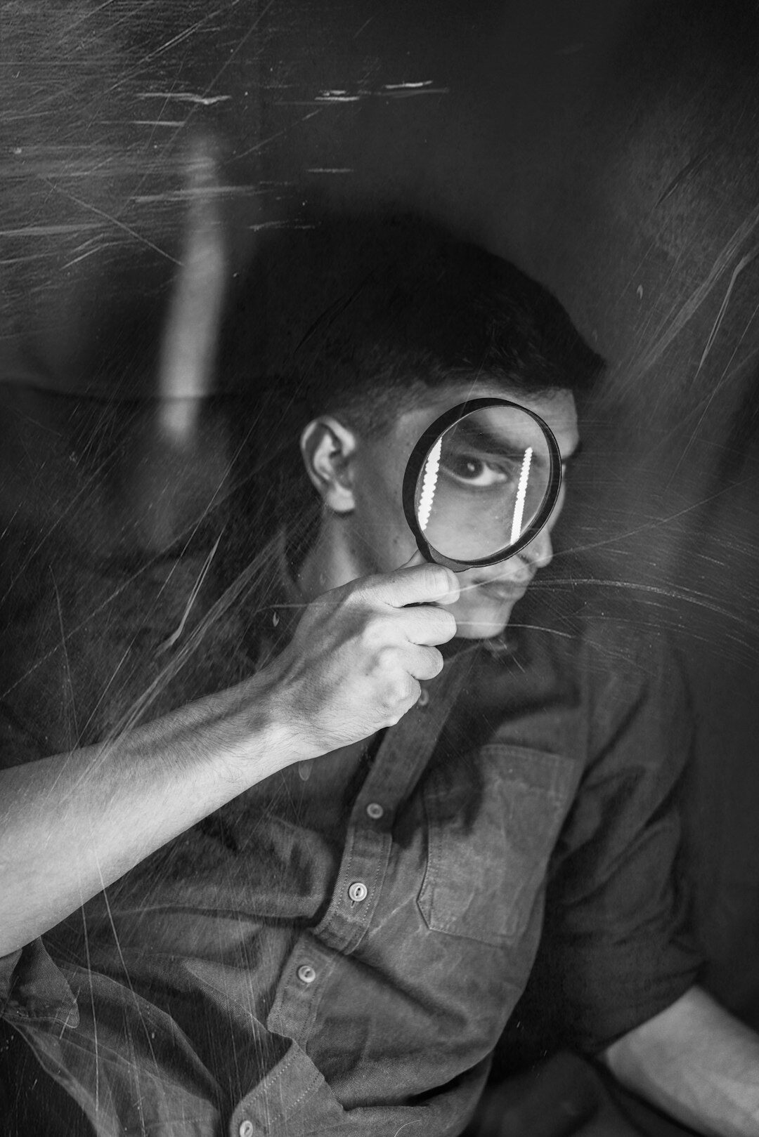 detective examining evidence